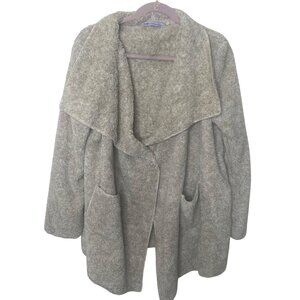 Soft Surroundings Hugs Cardigan Sweater Womens Size M Fuzzy Neutral Cozy Relaxed